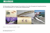 A Standard Operating Procedure for the Surgical ... · A Standard Operating Procedure for the Surgical Implantation of Transmitters in Juvenile Salmonids . By T.L. Liedtke , J.W.