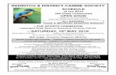 REDDITCH & DISTRICT CANINE SOCIETY - Fosse Datafossedata.co.uk/downloads/pdf/REDD_MAY_18_Schedule.pdf · REDDITCH & DISTRICT CANINE SOCIETY OFFICERS and COMMITTEE President: Mrs Ingrid