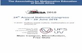 24th Annual National Congress 25 29 June 2018 · 2 FINAL ANNOUNCEMENT AND CALL FOR PAPERS You are invited to the 24th Annual National Congress of the Association for Mathematics Education