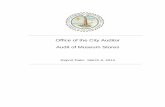 Office of the City Auditor Audit of Museum Stores - … · Office of the City Auditor Audit of Museum ... nor does it have a gift shop. The Aquarium stores ... use Microsoft Dynamics