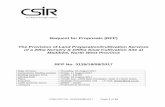 Request for Proposals (RFP) The Provision of Land ... RFP 3135... · should be prepared for a sisal bulbil nursery and 100 hectare for the cultivation of sisal ... nursery and 100ha