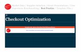 Econsultancy Checkout Optimization Guide - Vertical Leap · Market Data / Supplier Selection / Event Presentations / User Experience Benchmarking / Best Practice / Template Files
