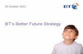 BT‟s Better Future Strategy · Better Future BT Strategy ... Brand enhancement Responsible & Sustainable Business ... methodology for the games, ...