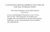 COGNITIVE DEVELOPMENT OCCURS IN SOCIAL INTERACTION€¦ · COGNITIVE DEVELOPMENT OCCURS IN SOCIAL INTERACTION The Internalization of Socially Shared Processes Every psychological