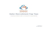 Safer Recruitment Top Tips - Essex Safeguarding Children … Practices/ESCB Safer... · Safer Recruitment Top Tips 3 Safer recruitment practice aims to minimise the risk of appointing