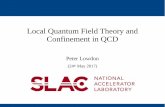 Local Quantum Field Theory and Confinement in QCD · Peter Lowdon (24th May 2017) Local Quantum Field Theory and Confinement in QCD