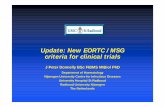Update: New EORTC /MSG criteria for clinical trials - PEG · Update: New EORTC /MSG criteria for clinical trials ... • connective tissue disorders ... Physical finding of pleural