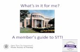 A member’s guide to STTI - nursing.utah.edunursing.utah.edu/sigma-theta-tau/_internal/newmemberorientation... · president member benefits and chapter/regional news. ... Tsu Career