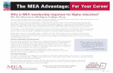 mea.org · Why is MEA membership important for Higher Education? ... NMC Faculty & MEA Member ... To learn more about the benefits of MEA