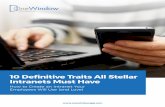 10 Definitive Traits All Stellar Intranets Must Have - PRWebww1.prweb.com/prfiles/2017/02/27/14103348/10 Things Your Intranet... · 2 10 Definitive Traits All Stellar Intranets Must