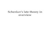 Schenker’s late theory in - Masarykova univerzita · Heinrich Schenker : Der freie Satz (1935) Schenker outlines a hypothesis that the structure of great tonal compositions is governed