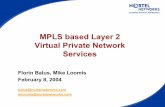 MPLS based Layer 2 Virtual Private Network Services · MPLS based Layer 2 Virtual Private Network Services Florin Balus, Mike Loomis February 8, 2004 ... L2 over MPLS The Goal is
