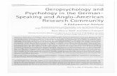 Geropsychology and Psychology in the German- Speaking … · Sonderdruck aus: Zeitschrift für Gerontopsychologie & -psychiatric, 16(1), 2003. 29^13 Geropsychology and Psychology