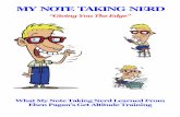 MY NOTE TAKING NERD - rajeun.net · 2 My Note Taking Nerd EBEN PAGAN – GET ALTITUDE TRAINING DVD 1 THE BUSINESS SUCCESS SYSTEM You + Your Market …