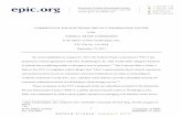 COMMENTS OF THE ELECTRONIC PRIVACY INFORMATION CENTER€¦ · COMMENTS OF THE ELECTRONIC PRIVACY INFORMATION CENTER ... 1 Uber Technologies, Inc; Analysis of ... official statements