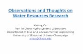 Observations and Thoughts on Water Resources Research Water Seminar/NDSU Talk... · Observations and Thoughts on Water Resources ... A unified approach to the role of hydrology in