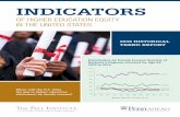 , Indicators of Higher Education Equity in the United States · Of higher educatiOn equity in the united StateS IndIcators When will the U.s. close the gap in higher education attainment