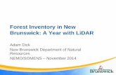 Forest Inventory in New Brunswick: A Year with LiDAR · Forest Inventory in New Brunswick: A Year with LiDAR Adam Dick New Brunswick Department of Natural ... Merchantable quadratic