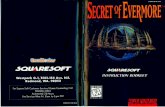 Secret of Evermore - Nintendo SNES - Manual - Games Database€¦ · This product has been rated by the Entertainment ... futuristic city, ... Discover the secret of Evermore or you