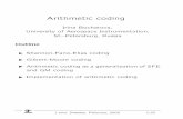 Arithmetic coding - EIT, Electrical and Information … · Arithmetic coding Irina Bocharova, University of Aerospace Instrumentation, St.-Petersburg, Russia Outline Shannon-Fano-Elias