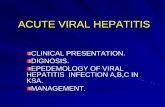 ACUTE VIRAL HEPATITIS - KSUMSCksumsc.com/download_center/3rd/Females/1st Semester/Medicine/23... · acute viral hepatitis clinical presentation. dignosis. epedemology of viral hepatitis