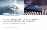 LAYING CERAMIC TILES ON HOT SURFACES USING … - PP 36_2010 Peter... · Laying Ceramic Tiles on Hot Surfaces Using Cementitious Tile Adhesives ... •The C2 S2 formulations with ...