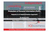 Protection of Personal Information (PoPI) - c.ymcdn.comc.ymcdn.com/sites/ · Click to edit Master title style 1 Protection of Personal Information (PoPI): Impacts & an Implementation