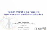 Present status and possible future directionsnas-sites.org/.../2016/01/11-Proctor...Microbiome-LMP-draft-011116.pdf · 1 Human microbiome research: Present status and possible future