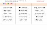 wordstudyspelling.com by year/Year 2/…  · Web viewkennel. barrel. label. shovel. jewel. tinsel. Author: sarah Created Date: 12/02/2015 14:55:00 Last modified by: sarah ...