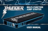 MULTI-FUNCTION JUMP STARTER - Thunder · 4 JUMP START 12 VOLT VEHICLE INSTRUCTION Jump Start 12 Volt Vehicle Instruction 1. Connect the blue plug firmly into the Thunder Jump Starter