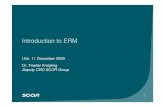 Introduction to ERM - uni-ulm.de¤ge... · Agenda 2 1 Historical context 2 Solvency II 3 Key components of ERM 3.1 Elements of traditional risk management 3.3 Strategic risk management