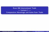Econ 266 International Trade | Lecture 1 | Comparative ...dave-donaldson.com/wp-content/uploads/2016/10/Lecture-1_GT-and-… · Comparative Advantage and Gains from Trade Stanford