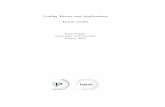 Coding Theory and Applications Linear Codes - UP … · Contents 1 Preface 5 2 Shannon theory and coding 7 3 Coding theory 31 4 Decoding of linear codes and MacWilliams identity 53