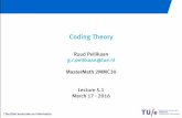 Coding Theory - TU/eruudp/courses/2MMC30/week5-1.coding-theory.pdf · /k Coding Theory Ruud Pellikaan g.r.pellikaan@tue.nl MasterMath 2MMC30 Lecture 5.1 March 17 - 2016