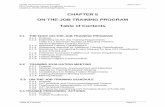 CHAPTER 5 ON-THE-JOB TRAINING PROGRAM Table of Contents Compliance/Workbook/2013/C… · Chapter 5: On-the Job ... ON-THE-JOB TRAINING PROGRAM Table of Contents 5.1 THE FDOT ON-THE-JOB