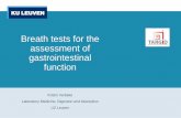 Breath tests for the assessment of gastrointestinal function · Breath tests for the assessment of gastrointestinal ... simultaneous measurement of gastric emptying with solid and