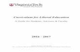 Curriculum for Liberal Education - Virginia Tech Advisor and Faculty Guide... · 3 The Currriculum for Liberal Education (CLE) at Virginia Tech STATEMENT OF PURPOSE Why We Have It