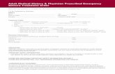 Adult Medical History & Physician Prescribed Emergency ... · See other Work with your physician to complete the information on the Treatment Plan Wallet Cards. side for First Aid