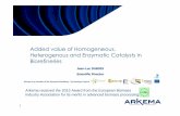 Addedvalue of Homogeneous, Heterogenousand ... 2013 - jl dubois arkema... · Addedvalue of Homogeneous, Heterogenousand EnzymaticCatalystsin Biorefineries ... Coconut Palm Kernel