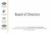 Board of Directors - s3.amazonaws.coms3.amazonaws.com/emmaus.upperroom.org/BoardofDirectors.pdf · Board of Directors All information is ... Governing Documents •Bylaws/policies