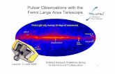 Pulsar Observations with the Fermi Large Area Telescope · Pulsar Observations with the Fermi Large Area Telescope ... • pre-flight preparations of timing tools for radio- or γ-ray-only