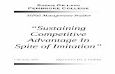 “Sustaining Competitive Advantage In Spite of Imitation” .“Sustaining Competitive Advantage