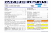 INSTALLATION MANUAL - master.ca€¦ · ... UNIT INSTALLATION LOCATION Before starting the installation, ... The following steps should be performed in order to insure ... cautions
