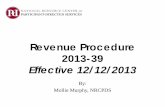 Revenue Procedure 2013-39 - appliedselfdirection Revenue... · Deposits per the deposit schedule caused by aggregate liability Sub-Agent & agent ... for the same acts the agent is