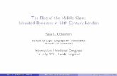 The Rise of the Middle Class: Inherited Bynames in 14th ...liana/names/english/leeds2011.pdf · The Rise of the Middle Class: Inherited Bynames in 14th Century London Sara L. Uckelman