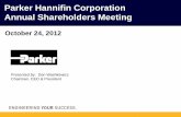 Parker Hannifin Corporation Annual Shareholders Meeting€¦ · Presented by: Don Washkewicz Chairman, CEO & President October 24, 2012 Parker Hannifin Corporation Annual Shareholders