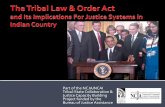 Criminal Justice Issues in Indian Country - Tribal Law and ...tloa.ncai.org/documentlibrary/2010/09/TLOA Webinar Complete.pdf · –The TLOA & Its Implications ... Indian Law and