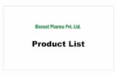 BIONEXT PHARMA PRODUCT LIST · BIONEXT PHARMA PRODUCT LIST ----- ANTITUSSIVE Sr No Dosage Form Generic Name Label Claim Primary Packing Available Packs Brand Names ...