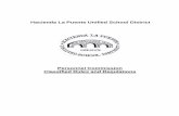 Hacienda La Puente Unified School District · Hacienda La Puente Unified School District Personnel Commission Classified Rules and Regulations