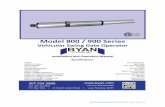 Vehicular Swing Gate Operator - Byan · MODEL 800/900 SERIES OPERATOR | REV 2018.3.1 Model 800 / 900 Series Vehicular Swing Gate Operator Installation and Operators Manual Specifications: